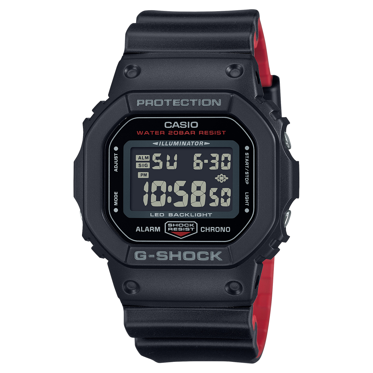 Casio G-Shock DW-5600UHR-1D Black & Red Series Digital Watch – Black/Red product photo