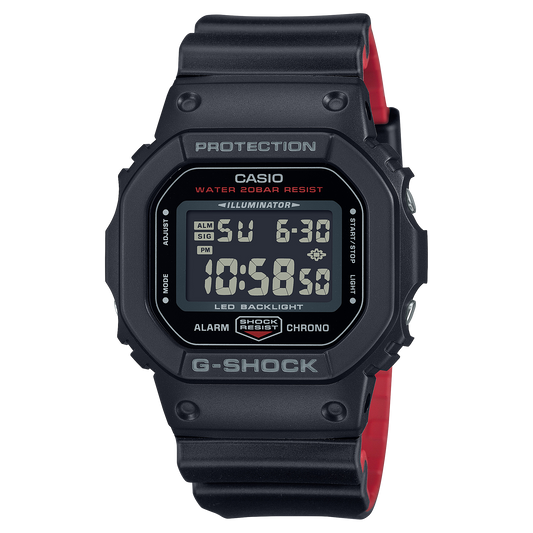 Casio G-Shock DW-5600UHR-1D Black & Red Series Digital Watch – Black/Red product photo