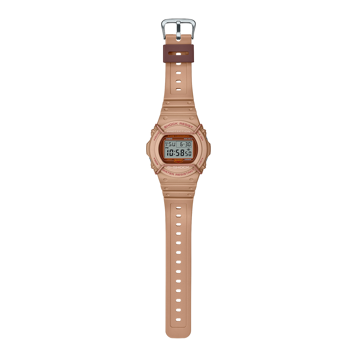 Casio G-Shock DW-5700PT-5DR Tone-on-Tone Digital Watch – angle view