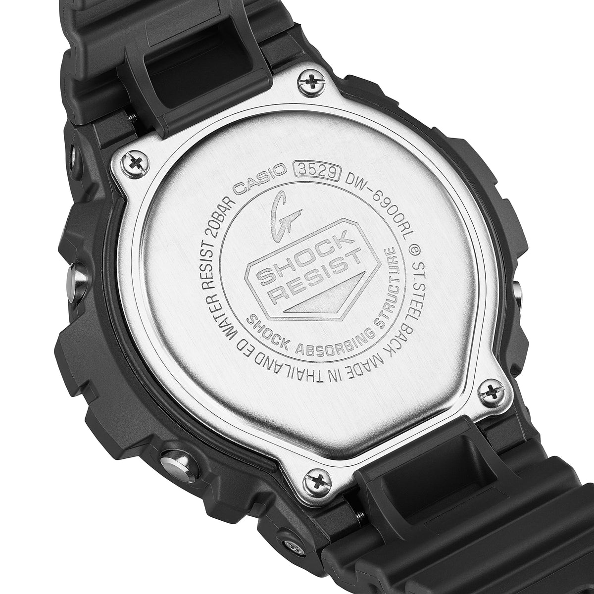 Casio G-Shock DW-6900RL-1DR Original Colours Three-Eye Watch – case back