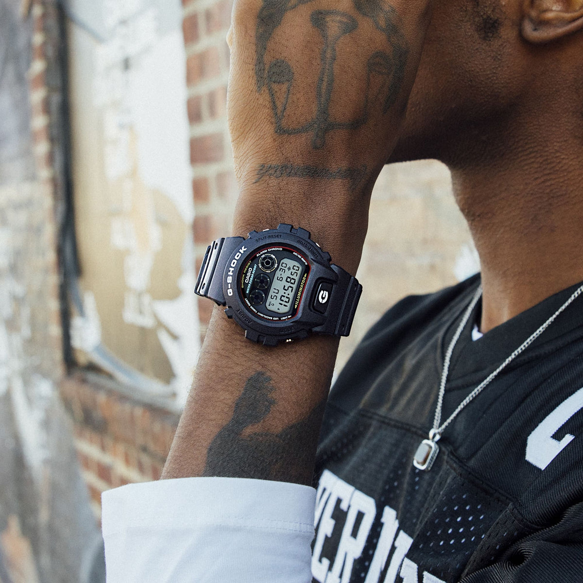 Casio G-Shock DW-6900RL-1DR Original Colours Three-Eye Watch – on wrist