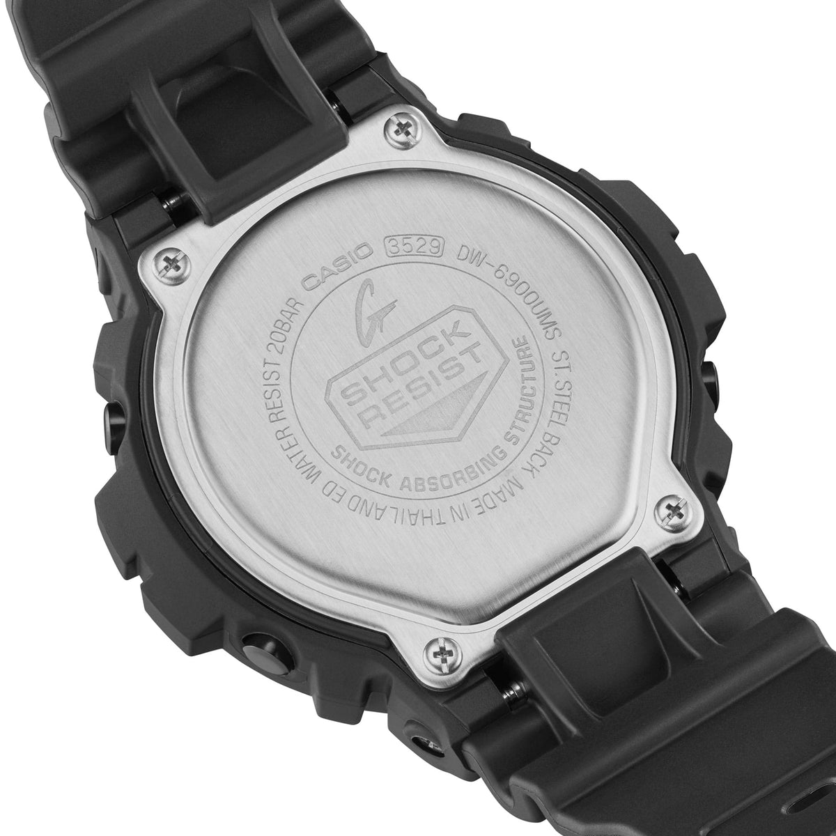 Casio G-Shock DW-6900UMS-1D 6900 Series Digital Watch – Black – case back