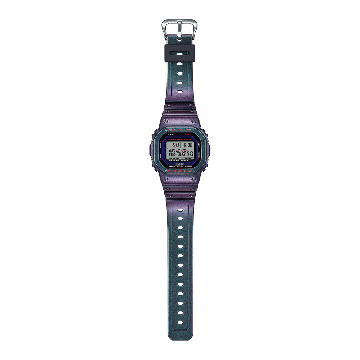 Casio G-Shock DW-B5600AH-6D Bluetooth Digital Watch – angle view