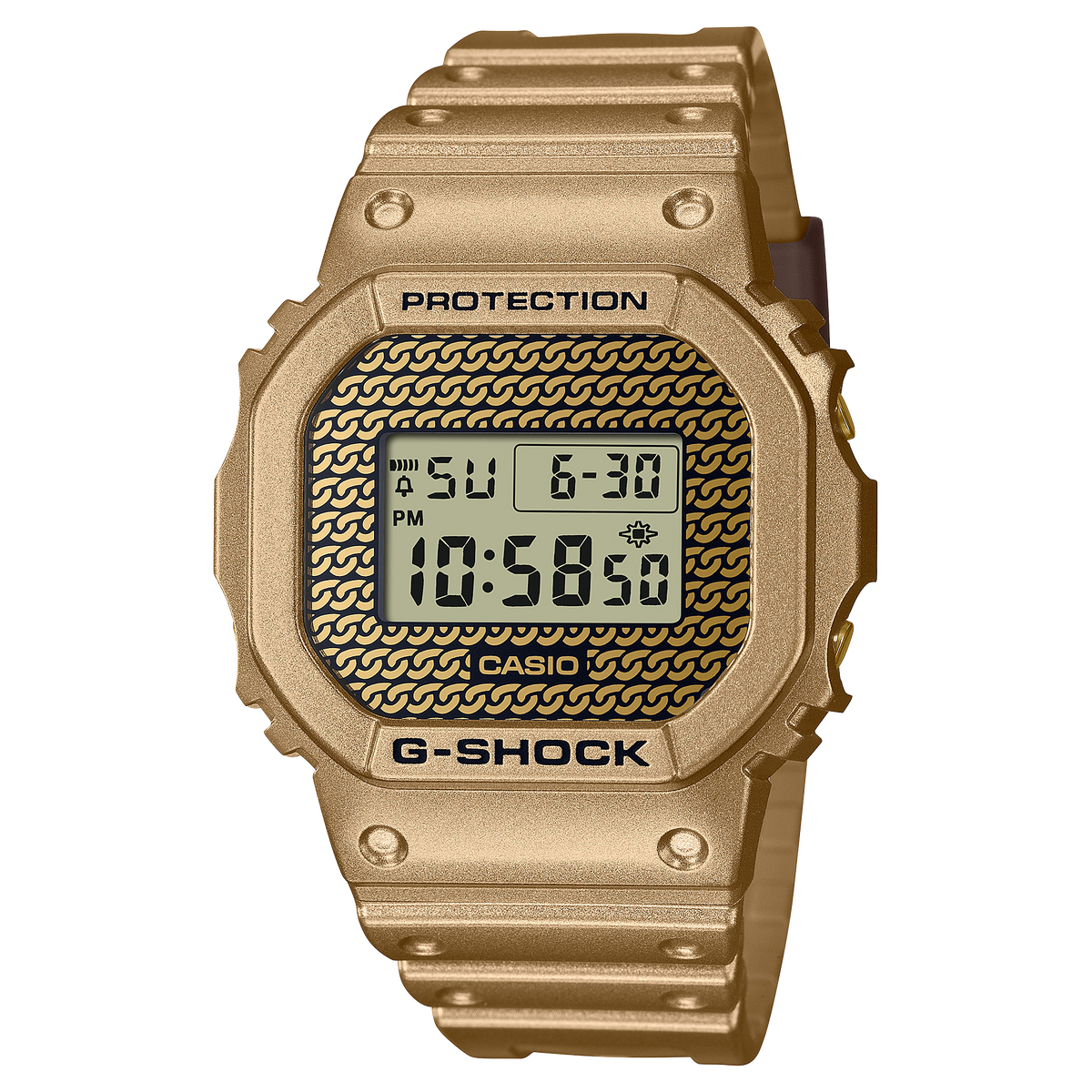 Casio G-Shock DWE-5600HG-1D Gold Chain Interchangeable Digital Watch product photo