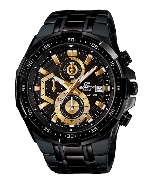 Casio Edifice EFR-539BK-1AVUDF Chronograph Watch – Black – front view