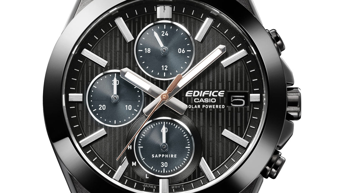 Casio Edifice EFS-S650DC-1ADF Solar Sapphire Premium Chronograph Watch – dial detail