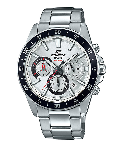 Casio Edifice EFV-570D-7AVUDF Slim Analog Watch – White Dial – front view