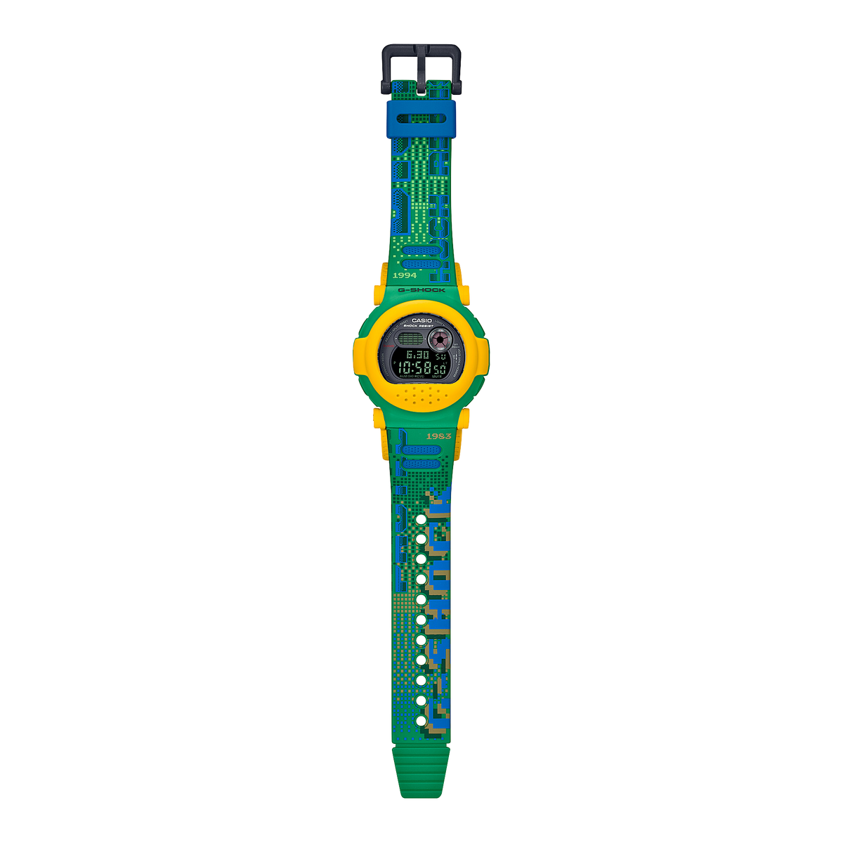 Casio G-Shock G-B001RG-3DR Translucent Bezel Bluetooth Watch – angle view