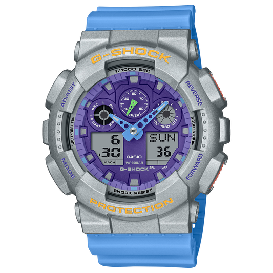 Casio G-Shock GA-100EU-8A2 Colour Accent Analog-Digital Watch product photo
