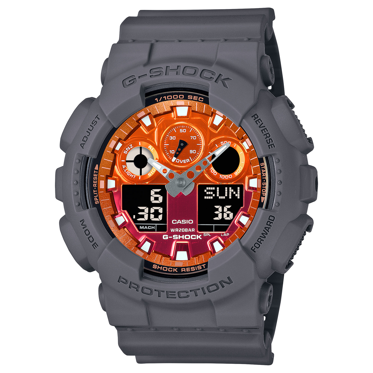 Casio G-Shock GA-100FL-8A Flame Gradient Analog-Digital Watch product photo