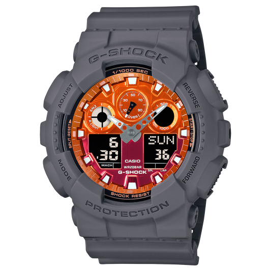 Casio G-Shock GA-100FL-8A Flame Gradient Analog-Digital Watch product photo