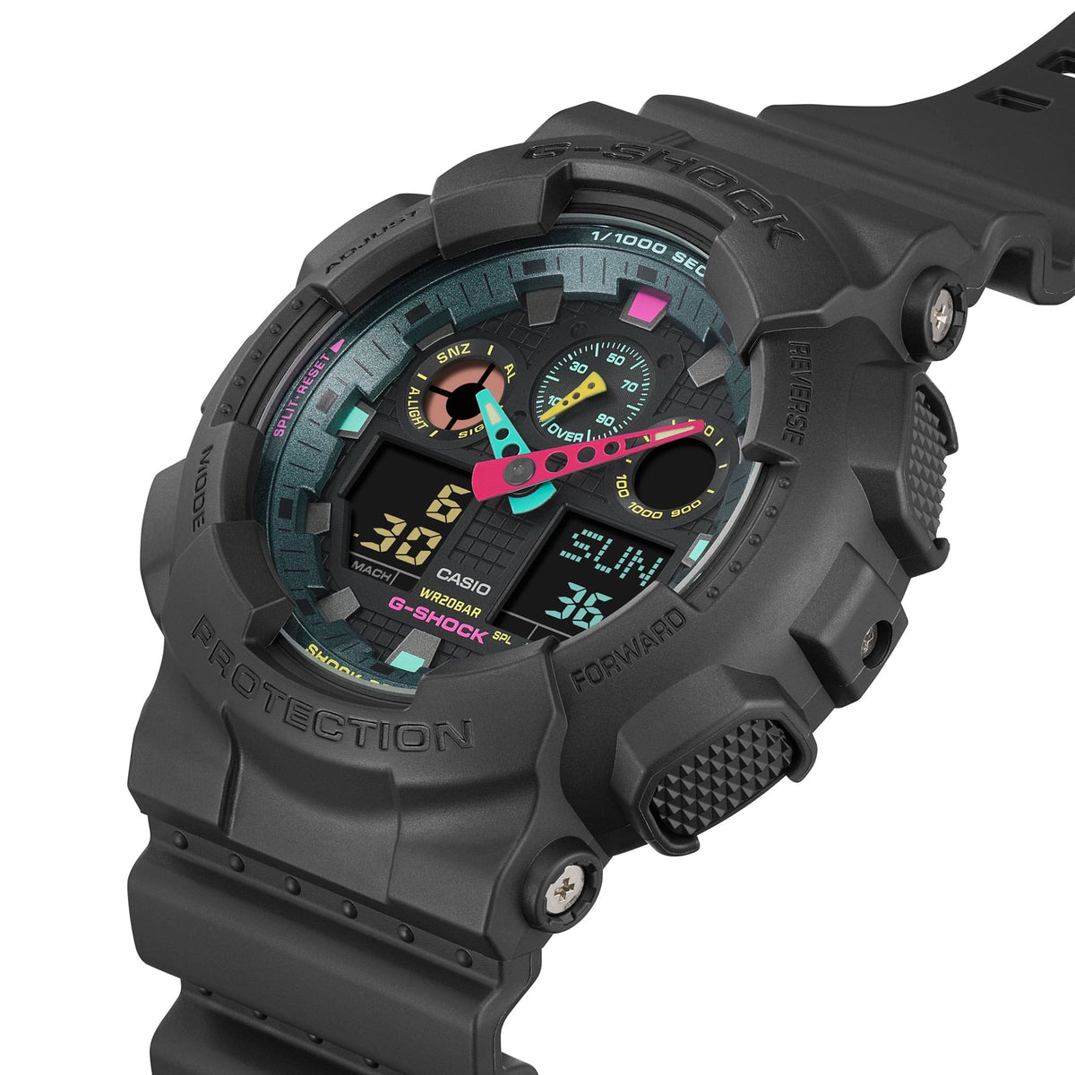 Casio G-Shock GA-100MF-1ADR Military Face Analog-Digital Watch – Black – lifestyle