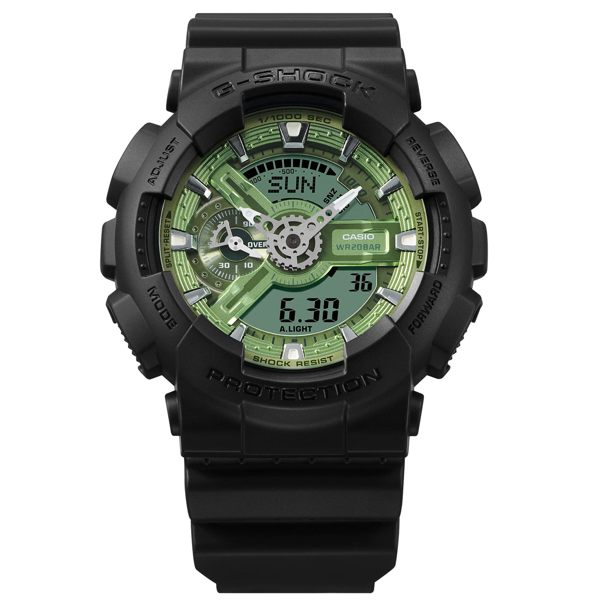 Casio G-Shock GA-110CD-1A3DR Colour Dial Analog-Digital Watch – front detail