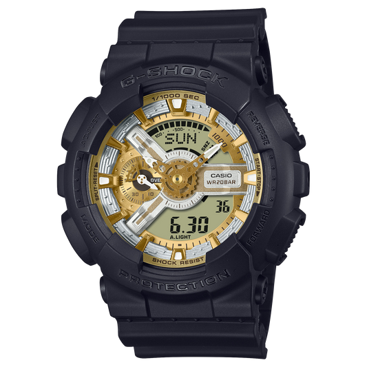 Casio G-Shock GA-110CD-1A9DR Two-Tone Dial Analog-Digital Watch – Silver and Gold product photo