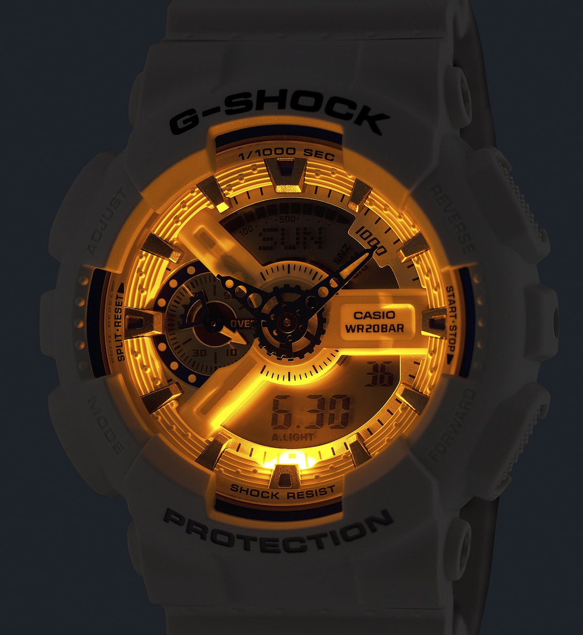 Casio G-Shock GA-110HDS-7ADR Glow Dial Analog-Digital Watch – LED light