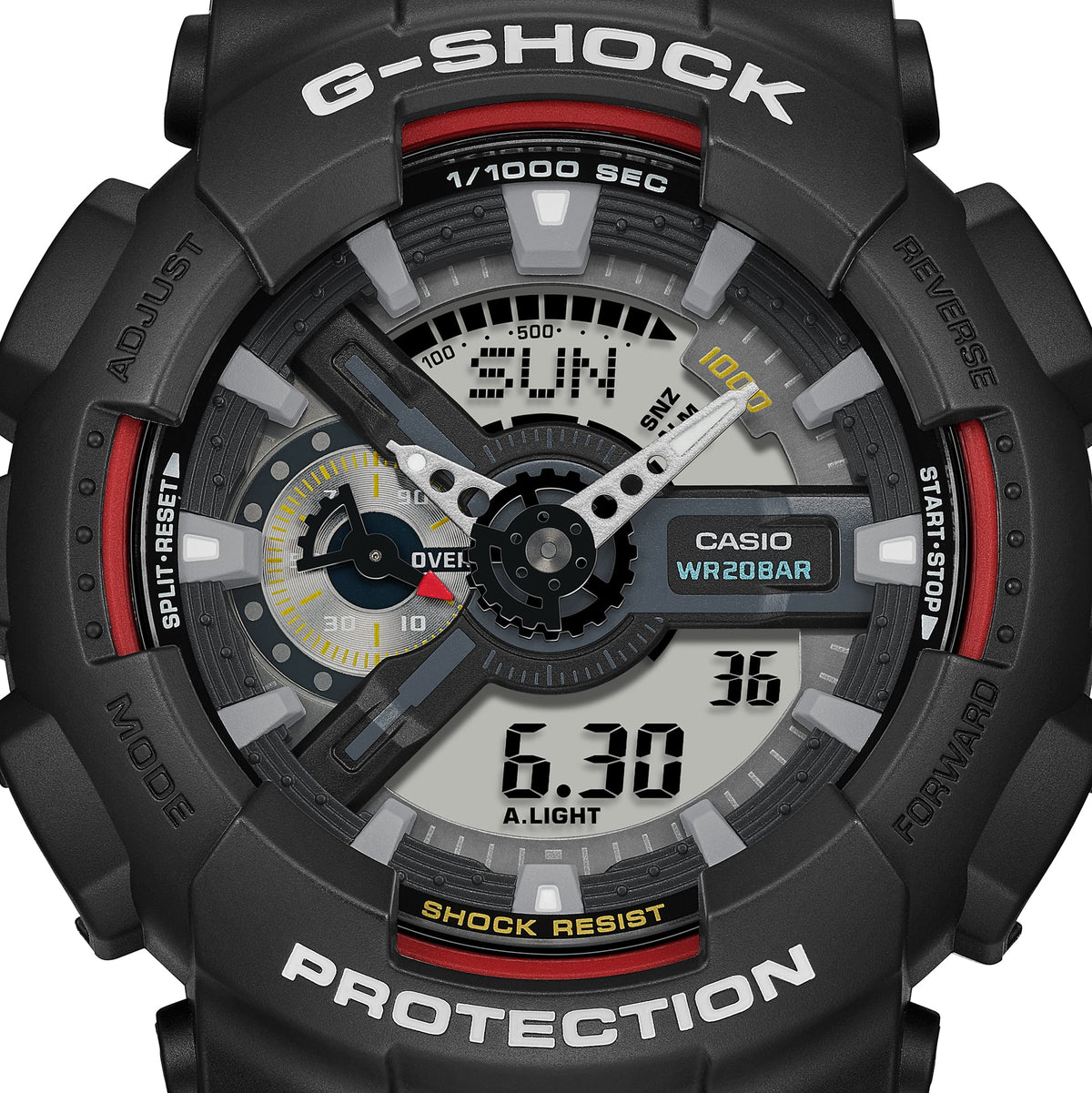 Casio G-Shock GA-110RL-1ADR Original Colours Analog-Digital Watch – angle view