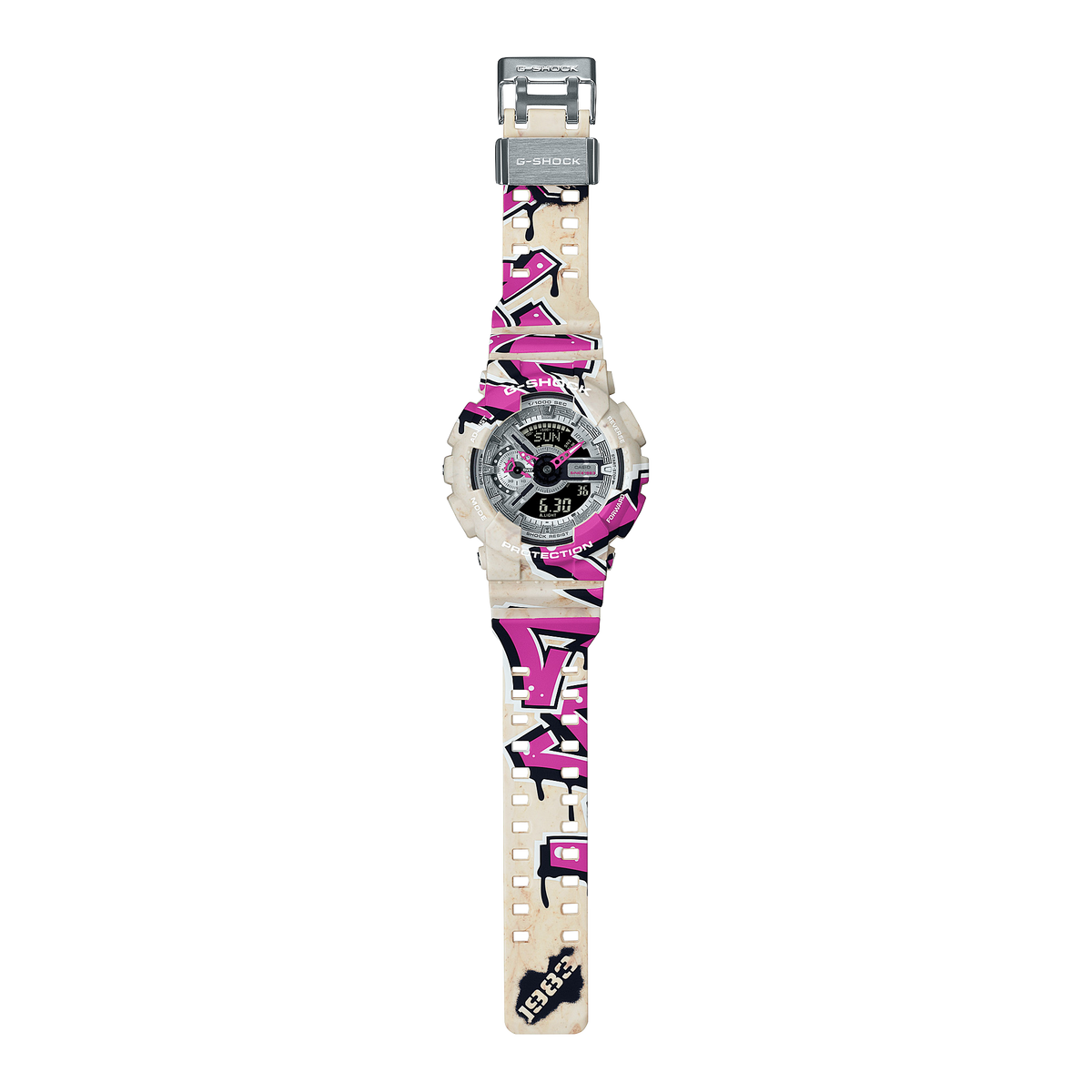 Casio G-Shock GA-110SS-1ADR Street Spirit Graffiti Watch – angle view