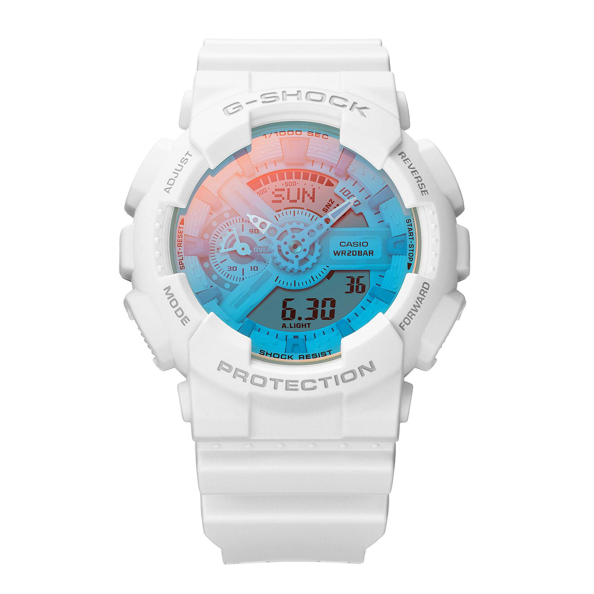 Casio G-Shock GA-110TL-7ADR Big Case Analog-Digital Watch – front detail