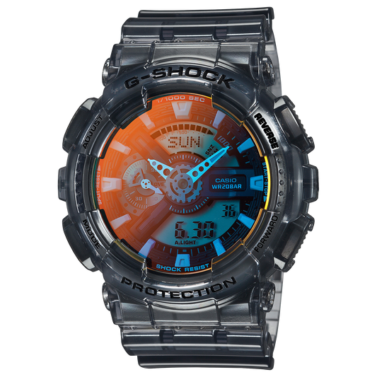 Casio G-Shock GA-110TLS-8A Translucent Analog-Digital Watch – Grey/Orange product photo