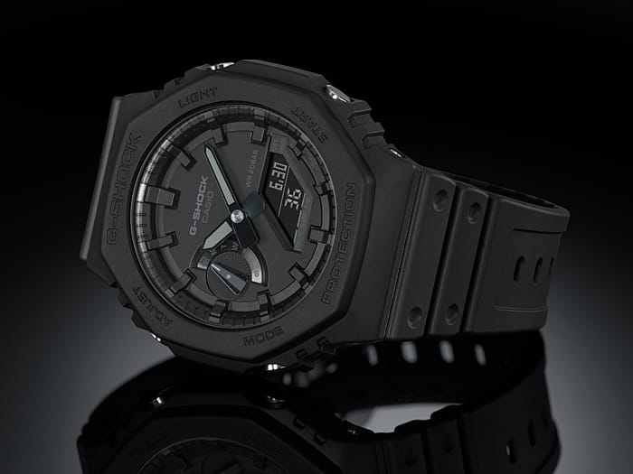 Casio G-Shock GA-2100-1A1 CasiOak - side view