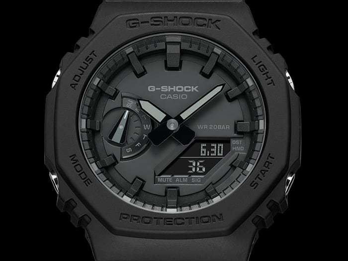 Casio G-Shock GA-2100-1A1 CasiOak - detail view