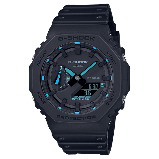 Casio G-Shock GA-2100-1A2 CasiOak Analog-Digital Watch – Black – front view