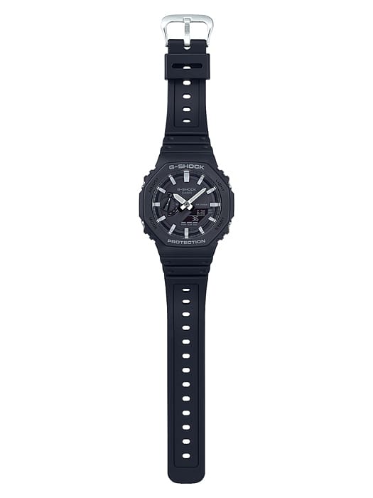 Casio G-Shock GA-2100-1ADR CasiOak Analog-Digital Watch – Black – angle view