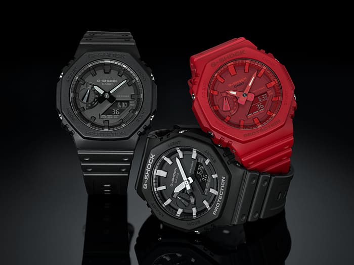 Casio G-Shock GA-2100-1ADR CasiOak Analog-Digital Watch – Black – side view