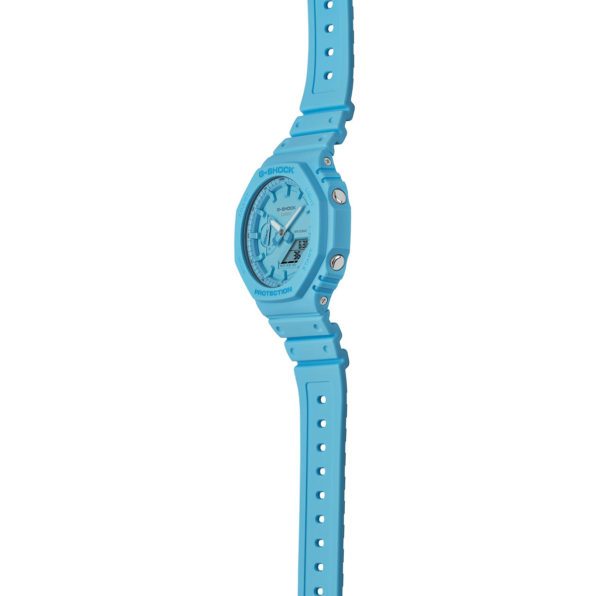 Casio G-Shock GA-2100-2A2 Tone-on-Tone Octagon Watch – side view