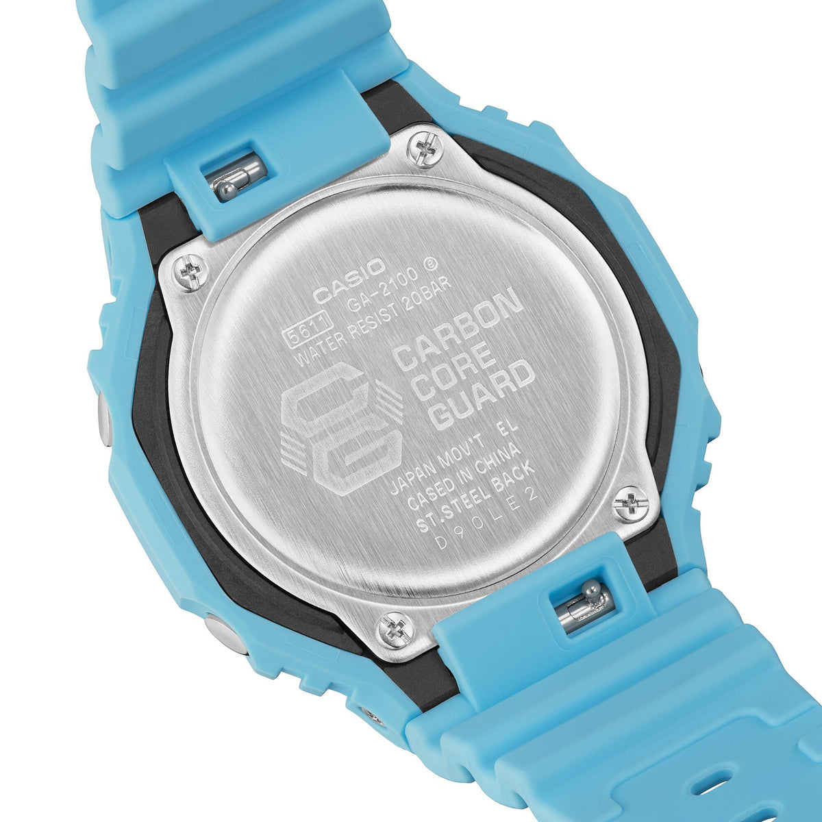 Casio G-Shock GA-2100-2A2 Tone-on-Tone Octagon Watch – case back