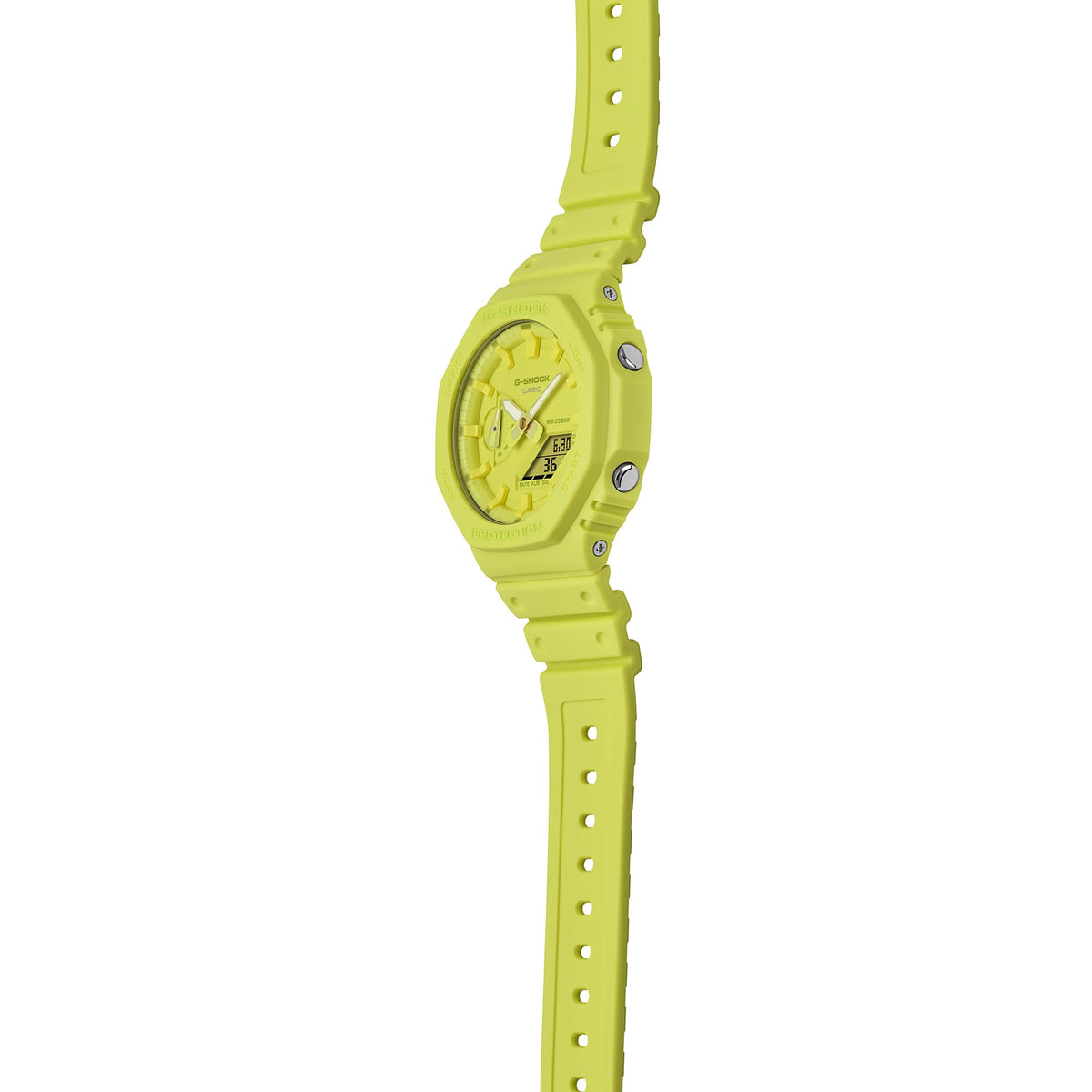 Casio G-Shock GA-2100-9A9DR Tone-on-Tone Octagon Watch – side view
