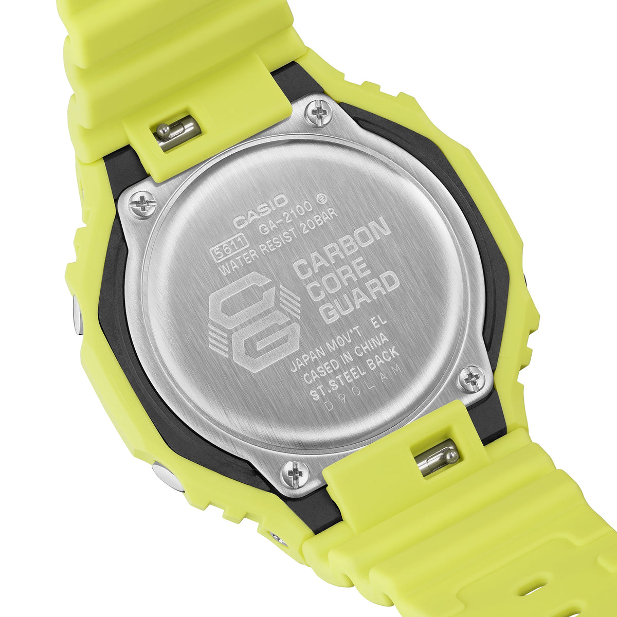 Casio G-Shock GA-2100-9A9DR Tone-on-Tone Octagon Watch – case back