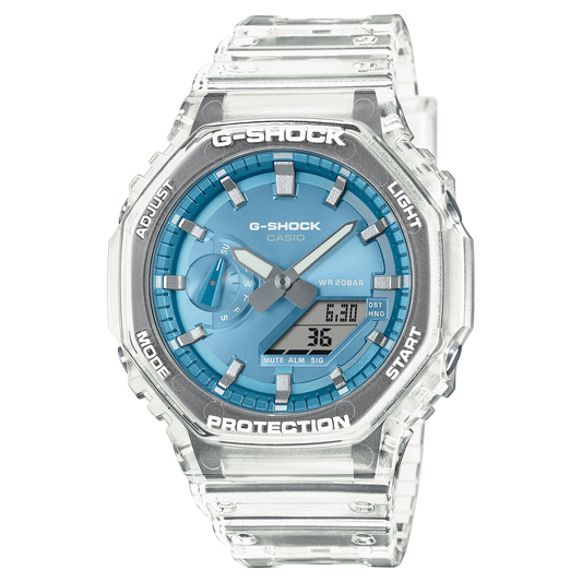 Casio G-Shock GA-2100BM-7A2DR Translucent Octagonal Analog-Digital Watch – Sky Blue product photo