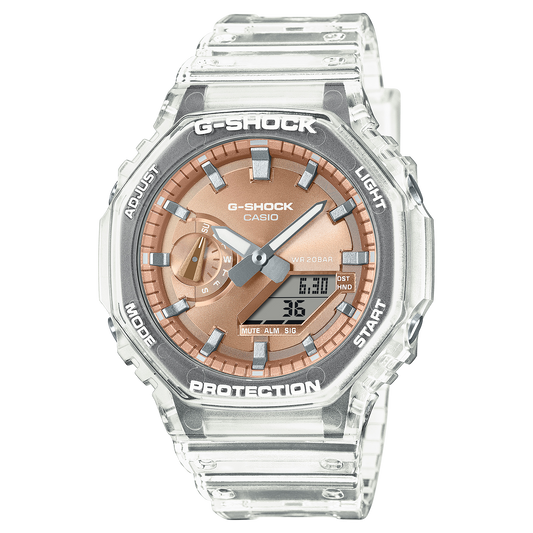 Casio G-Shock GA-2100BM-7A5DR Translucent Octagonal Analog-Digital Watch – Rose Gold product photo