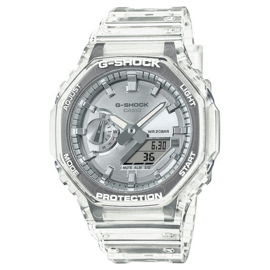 Casio G-Shock GA-2100BM-7A8DR Translucent Octagonal Analog-Digital Watch – Silver product photo
