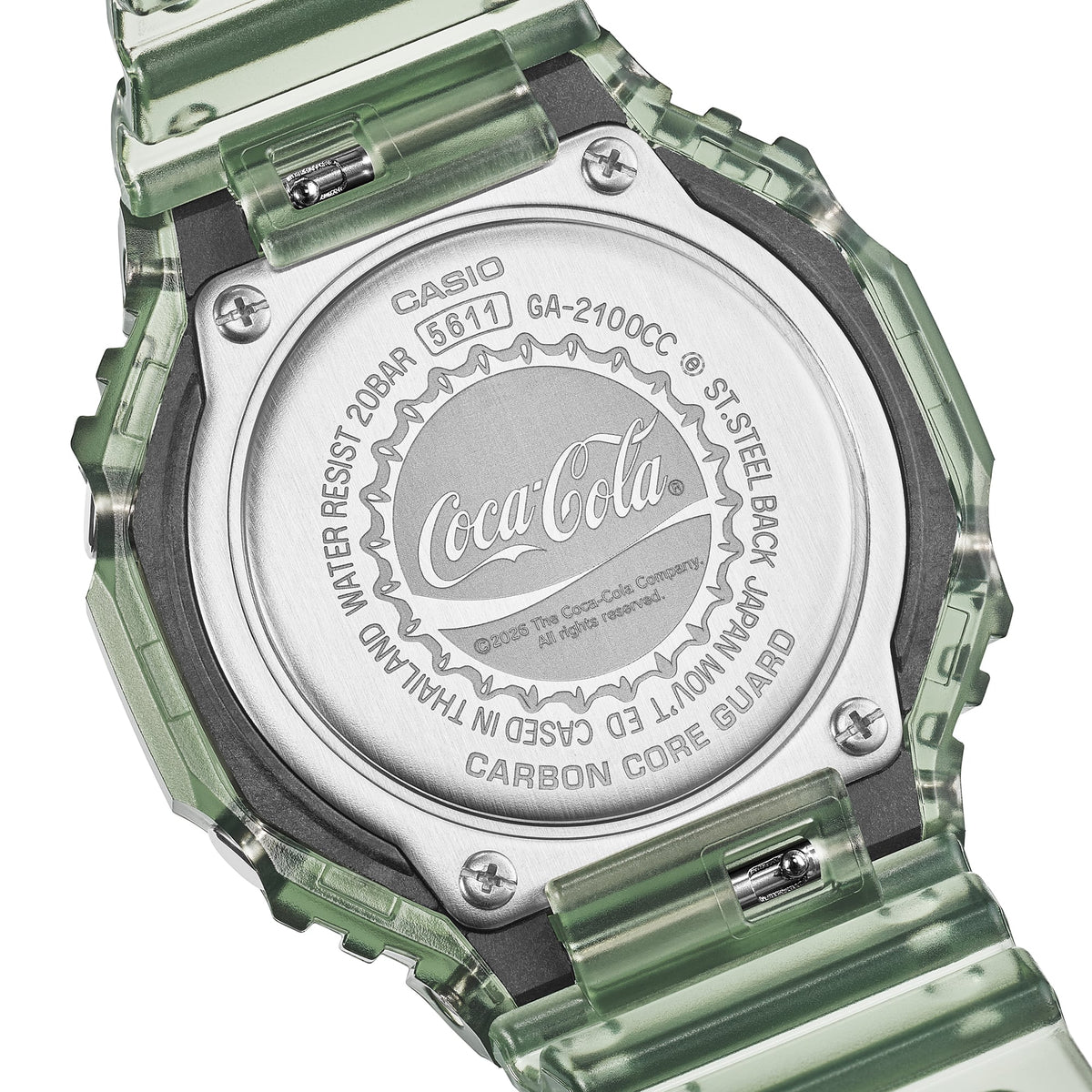 Casio G-Shock GA-2100CC-3A Coca-Cola Collaboration Octagon Watch – case back