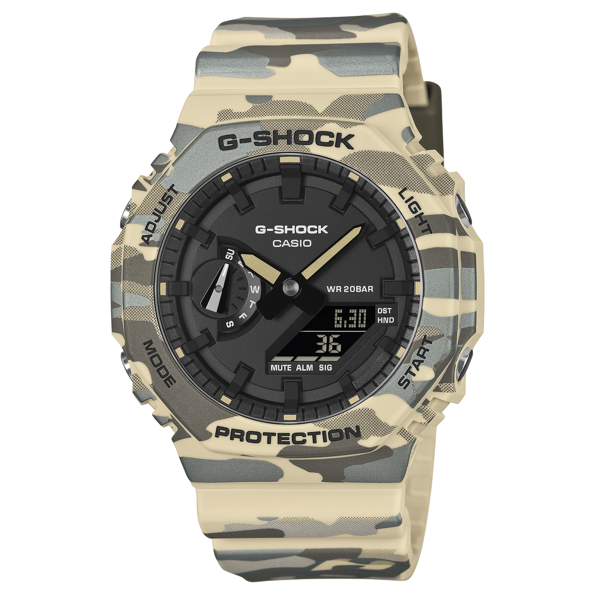 Casio G-Shock GA-2100CM-5ADR Camouflage Octagon Watch product photo