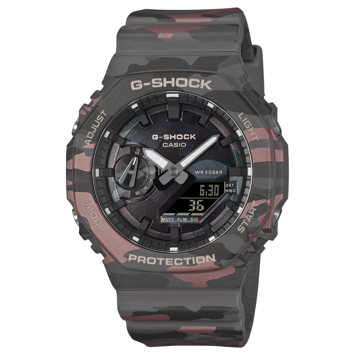 Casio G-Shock GA-2100CMD-8ADR Camouflage Octagon Watch product photo