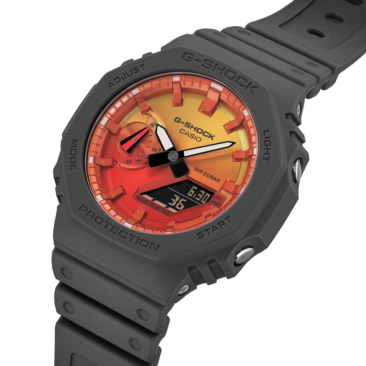 Casio G-Shock GA-2100FL-8A Flame Inside Analog-Digital Watch – side view