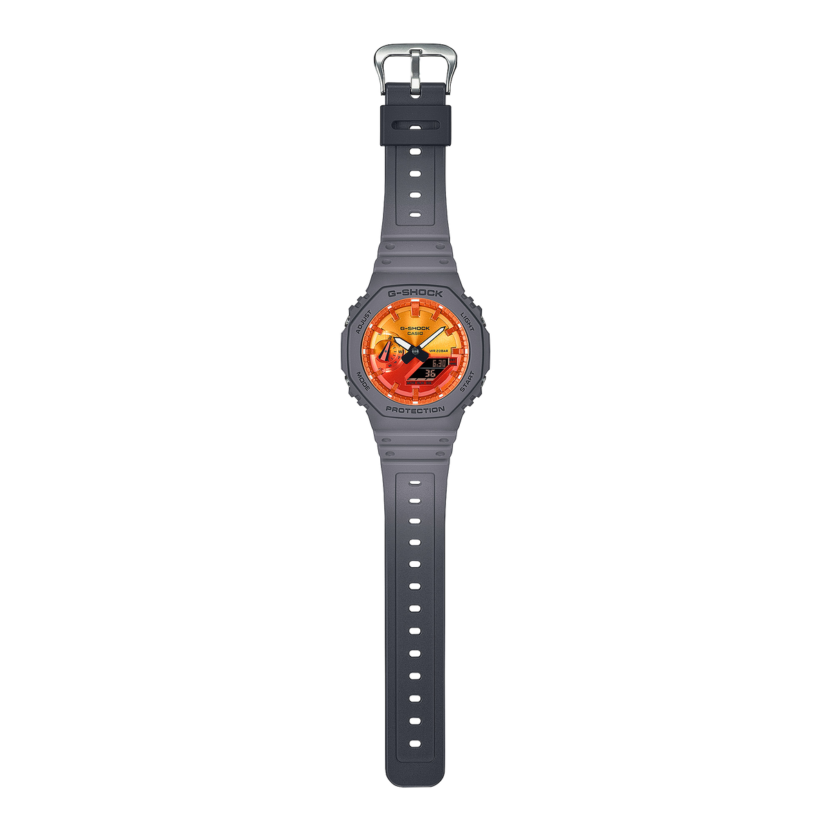 Casio G-Shock GA-2100FL-8A Flame Inside Analog-Digital Watch – angle view