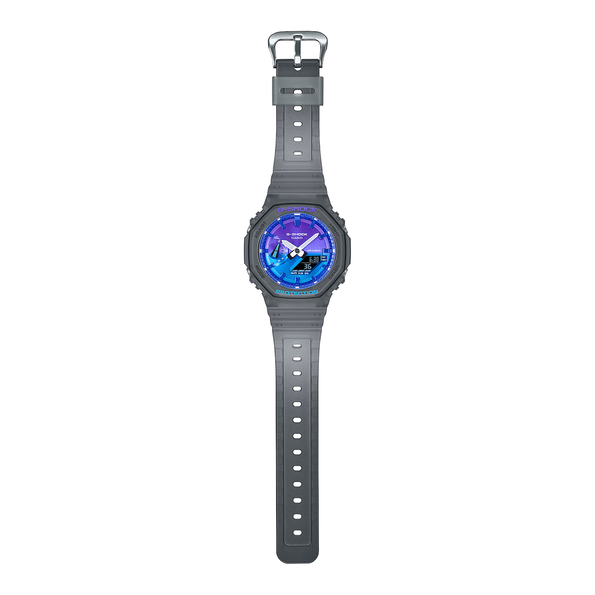 Casio G-Shock GA-2100FLS-8A2DR Flame Inside Analog-Digital Watch – angle view