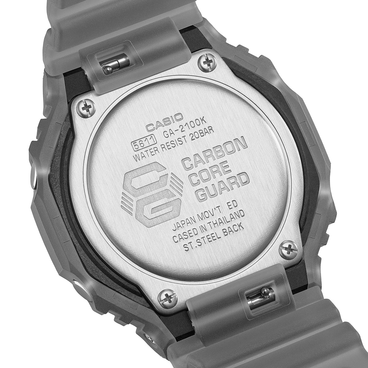 Casio G-Shock GA-2100K-1A Octagon Analog-Digital Watch – case back