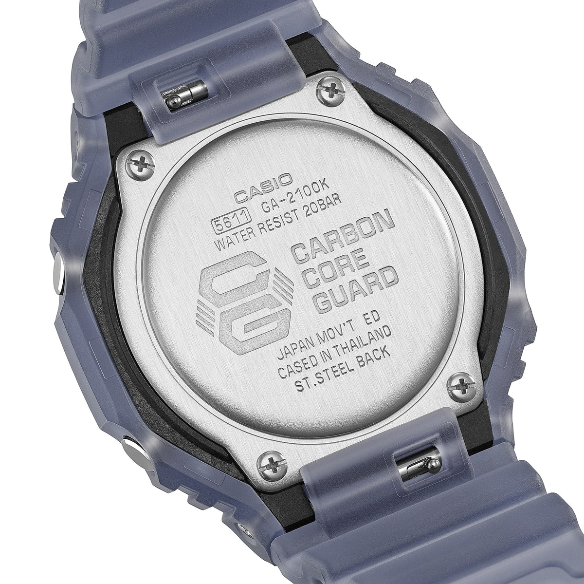 Casio G-Shock GA-2100K-2A Octagon Analog-Digital Watch – case back