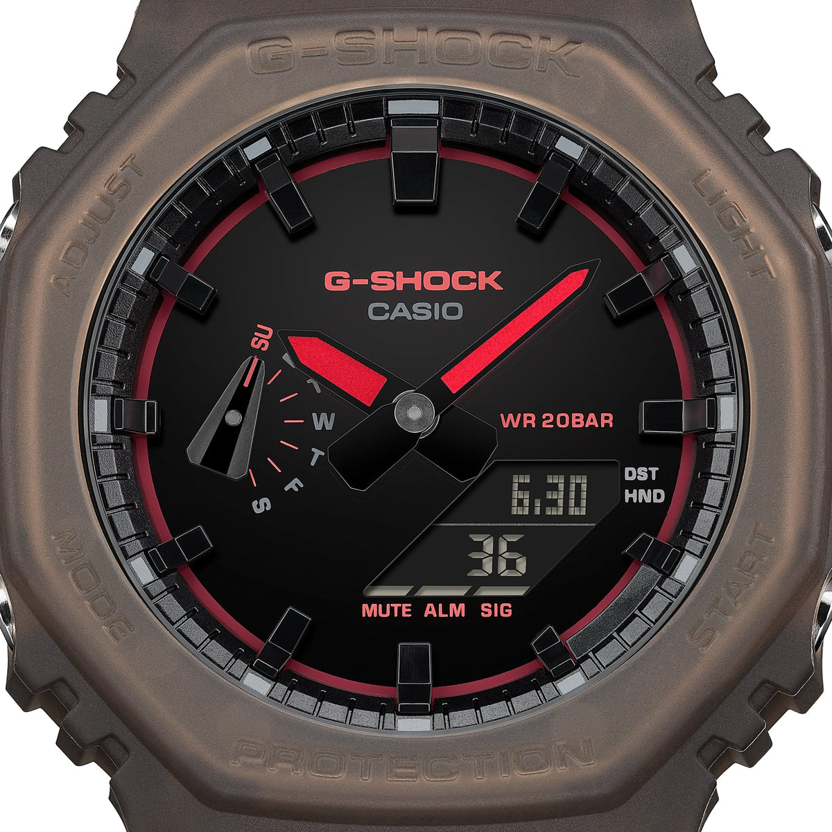 Casio G-Shock GA-2100K-5A Octagon Analog-Digital Watch – angle view