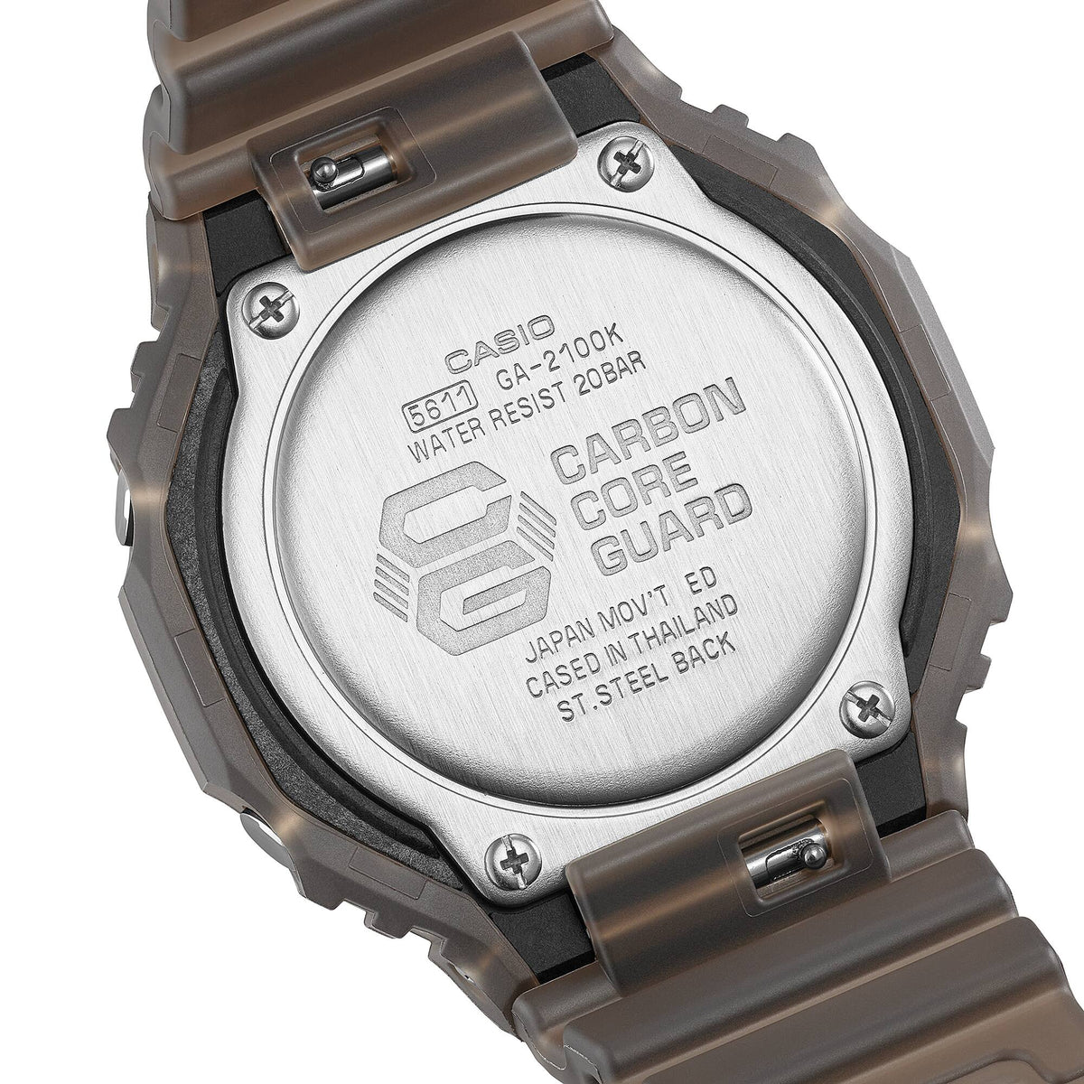 Casio G-Shock GA-2100K-5A Octagon Analog-Digital Watch – case back