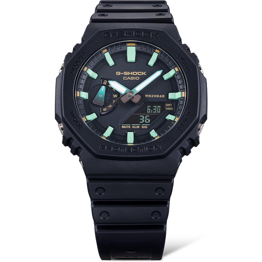Casio G-Shock GA-2100RC-1A CasiOak Racing Color Watch – close-up