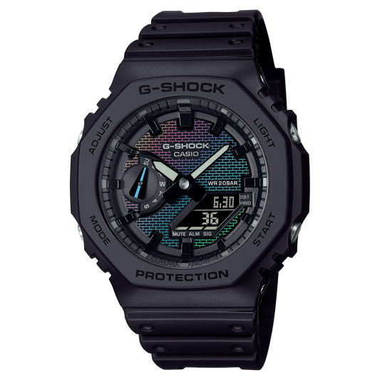 Casio G-Shock GA-2100RW-1A Rainbow Brick Wall Analog-Digital Watch product photo
