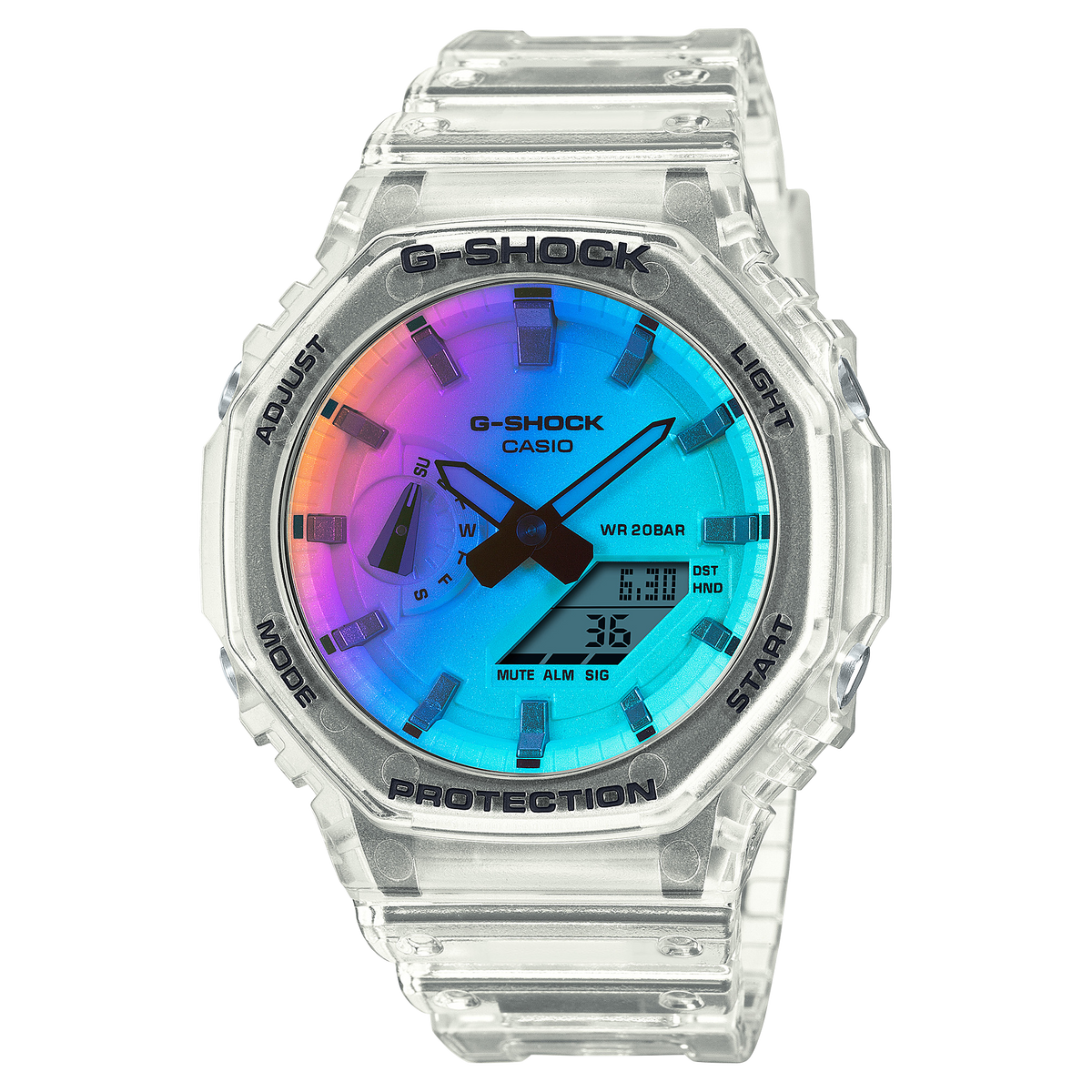 Casio G-Shock GA-2100SRS-7ADR Rainbow Gradation Analog-Digital Watch product photo