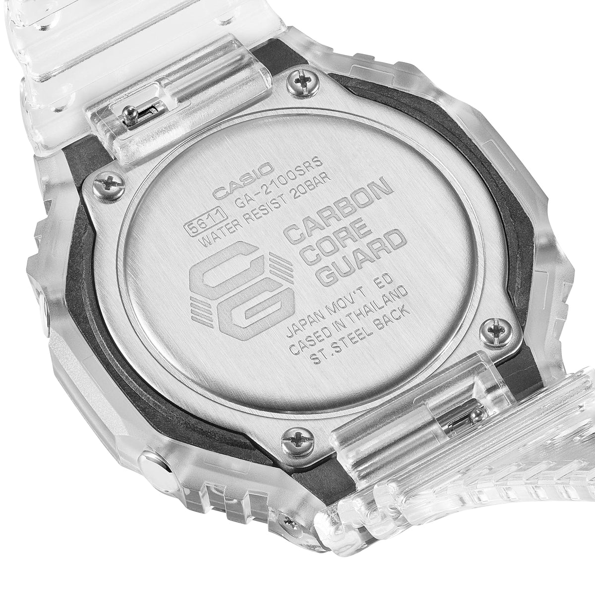 Casio G-Shock GA-2100SRS-7ADR Rainbow Gradation Analog-Digital Watch – back engraving
