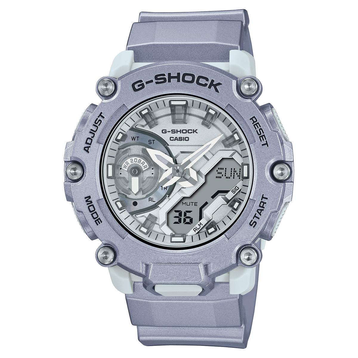 Casio G-Shock GA-2200FF-8ADR Retro-Futuristic Analog-Digital Watch – Metallic Silver product photo
